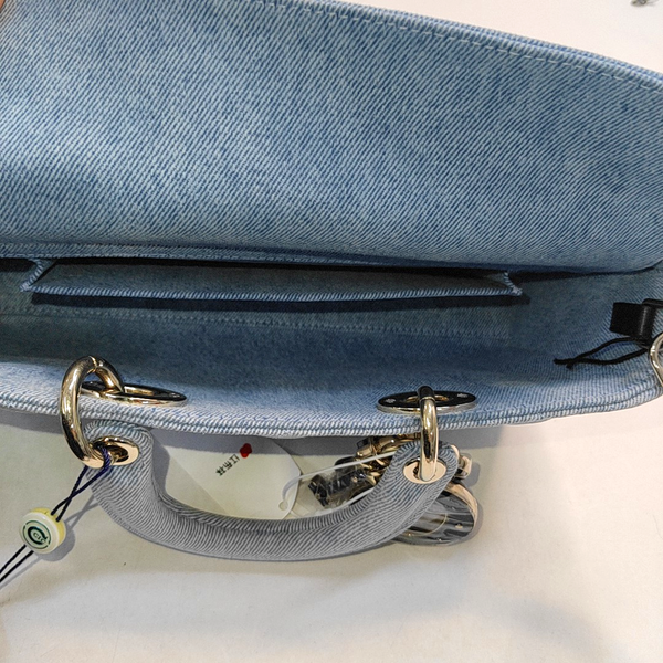 Lady D-Joy Medium Cannage Denim Blue