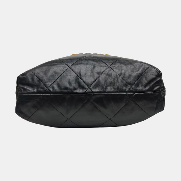 CHANEL 22 Large Quilted Calfskin Black