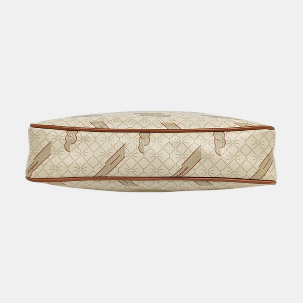 Coated Canvas Shoulder Bag Beige