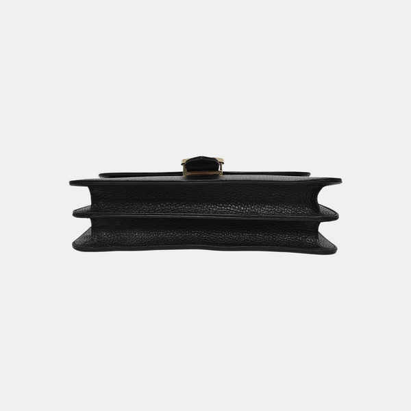 Interlocking G Large Calfskin Black