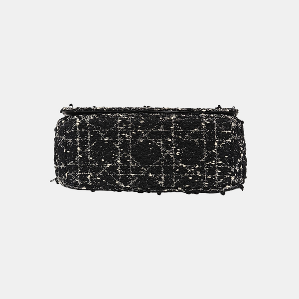 Dior Caro Medium Cannage Wool Black