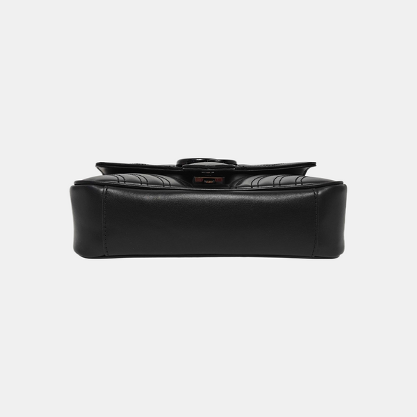 GG Marmont Small Quilted Calfskin Black