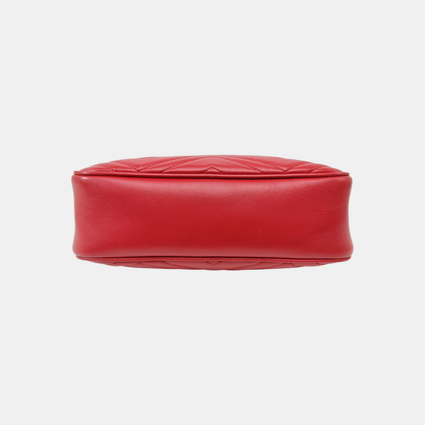 GG Marmont Small Quilted Calfskin Red