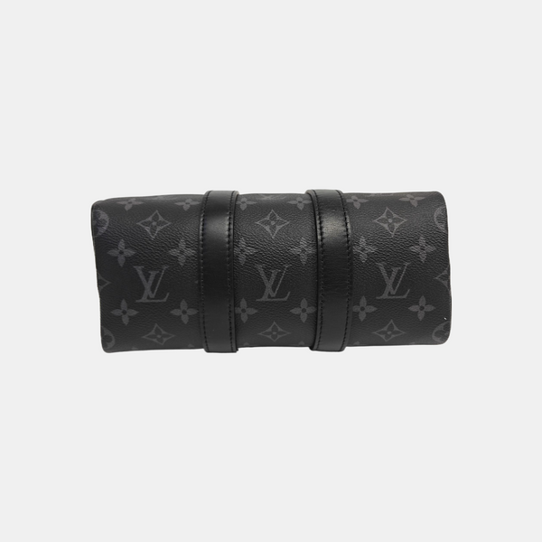KEEPALL 25 Monogram Coated Canvas Black