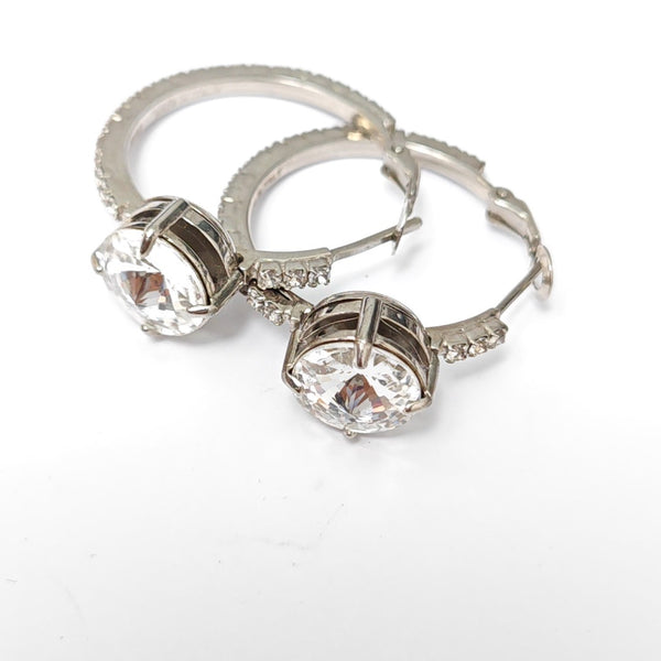 Synthetic Crystal Silver Stud Earrings