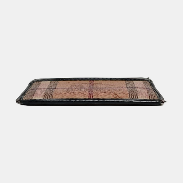 Coated Canvas Card Holder Beige