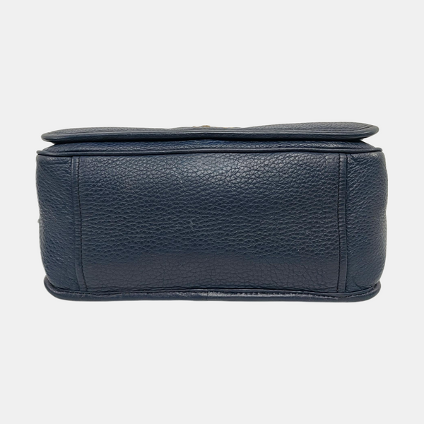 Calfskin Shoulder Bag Blue