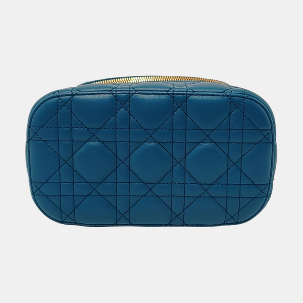 Travel Vanity Small Cannage Lambskin Blue