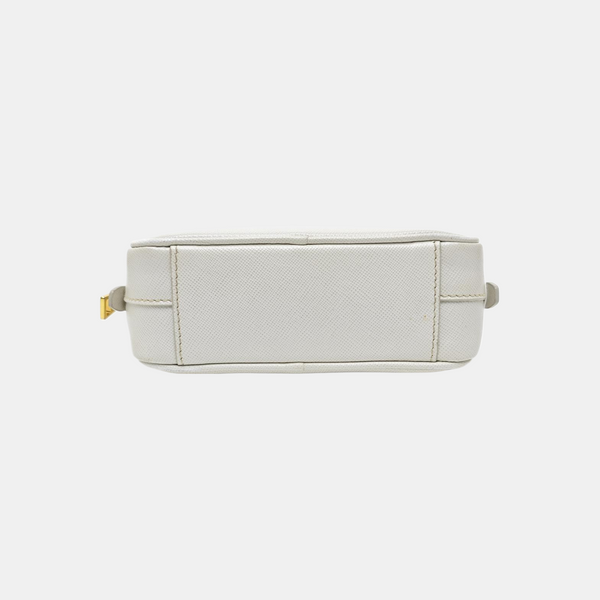 Saffiano Calfskin Shoulder Bag White