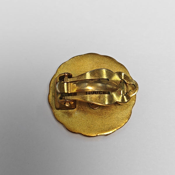 Metal Gold Clip On Earrings