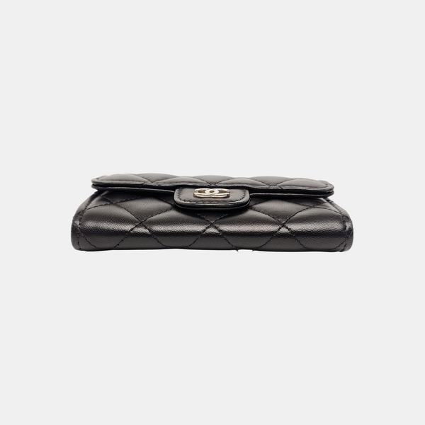 Quilted Lambskin Wallet Black