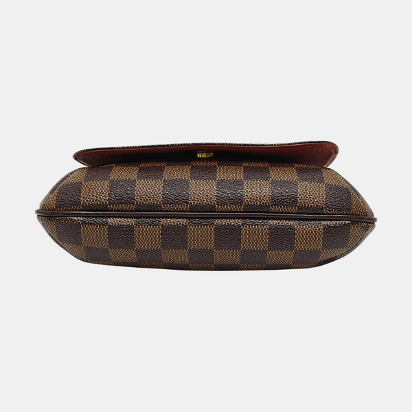 Authenticated pre-owned MUSETTE TANGO Damier Ebene Coated Canvas Brown - Shoulder Bag at Looply