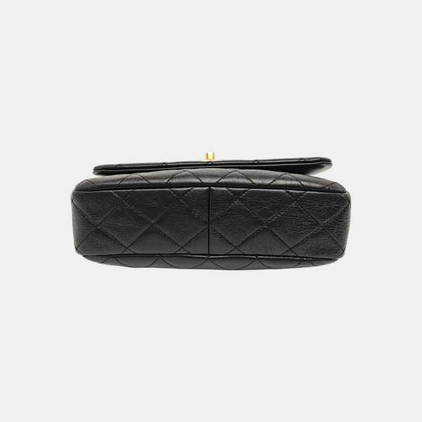 Quilted Calfskin Shoulder Bag Black