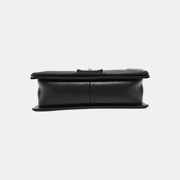 BOY CHANEL Medium Quilted Calfskin Black