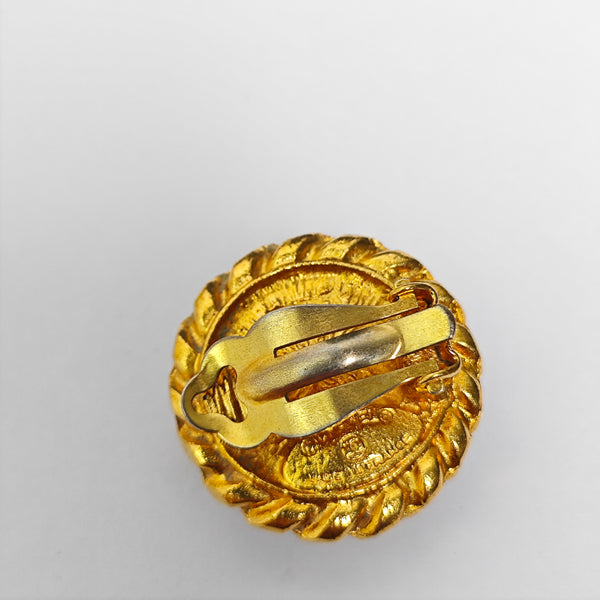 Metal Gold Clip On Earrings