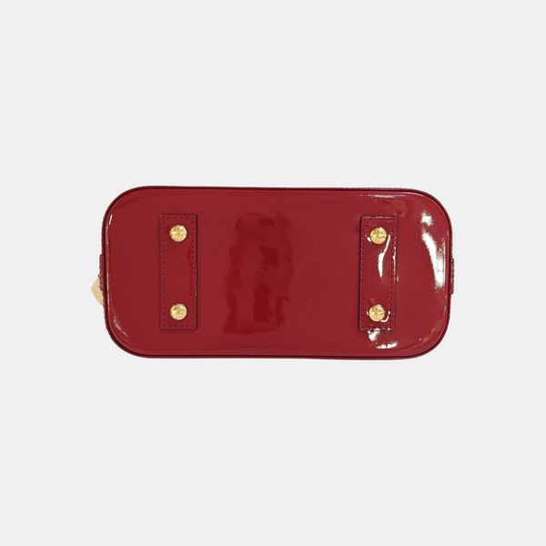 ALMA BB Monogram Patent Leather Red