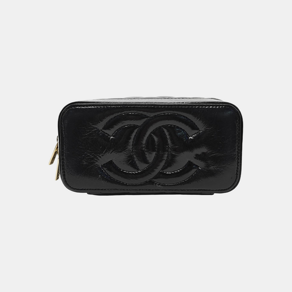 VANITY CASE Small Quilted Lambskin Black