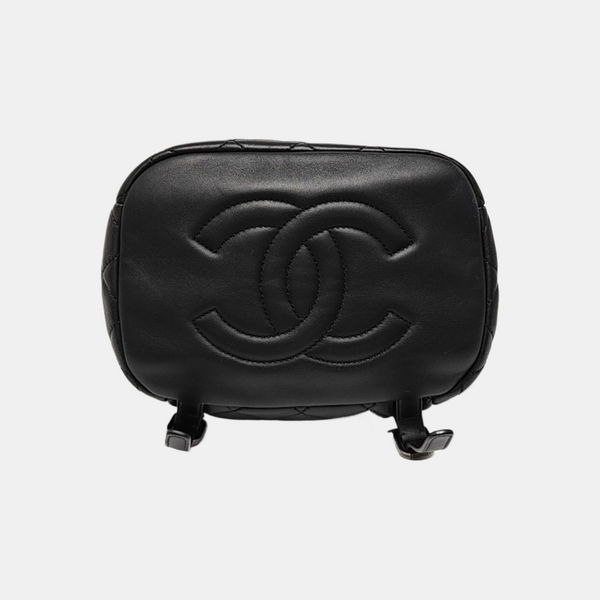 Quilted Lambskin Backpack Black