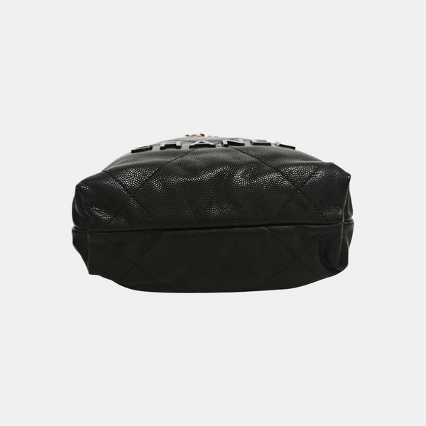 CHANEL 22 Mini Quilted Grained Calfskin Black