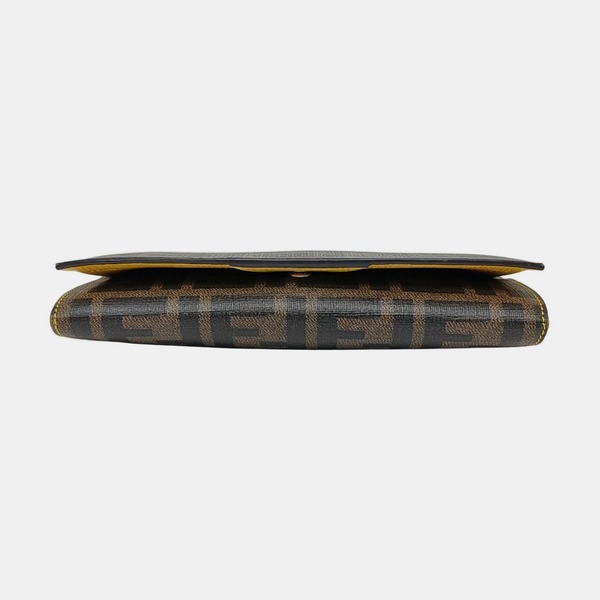 Coated Canvas Wallet Brown