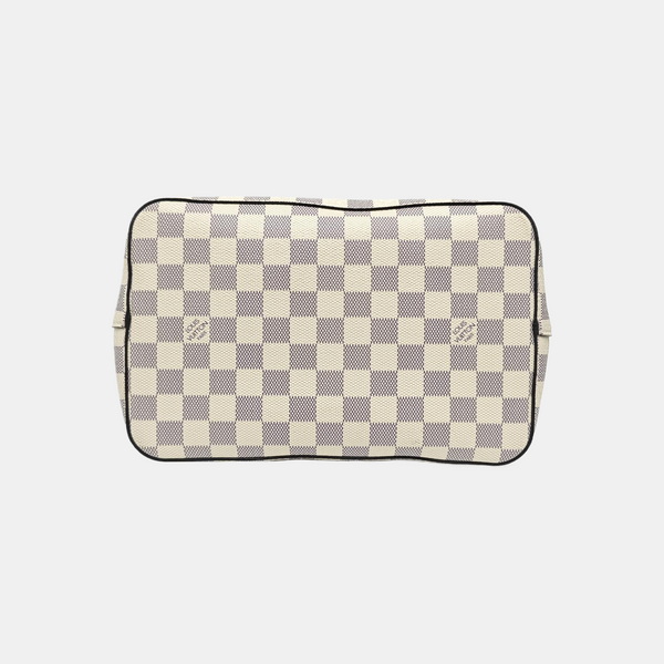 NÉONOÉ MM Damier Azur Coated Canvas White