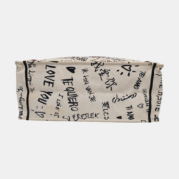 Book Tote Large Canvas White