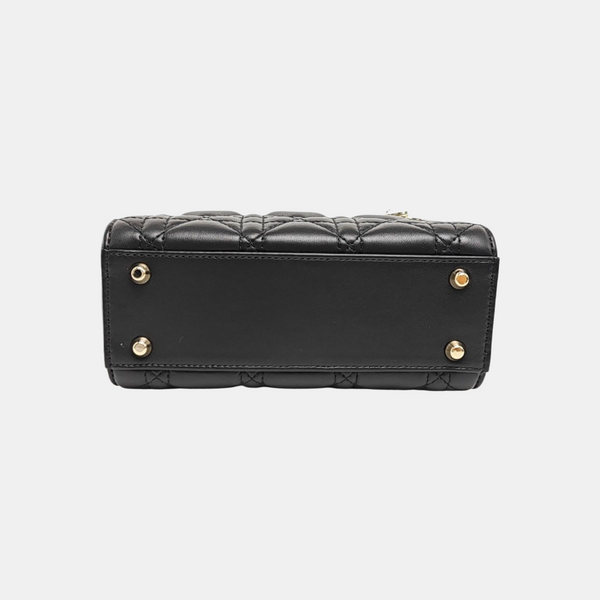 Lady Dior Mini Cannage Lambskin Black