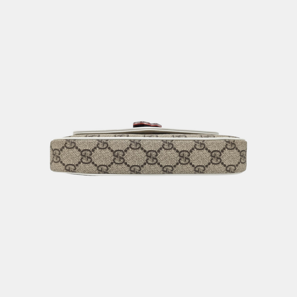 Ophidia Small Monogram Coated Canvas Beige