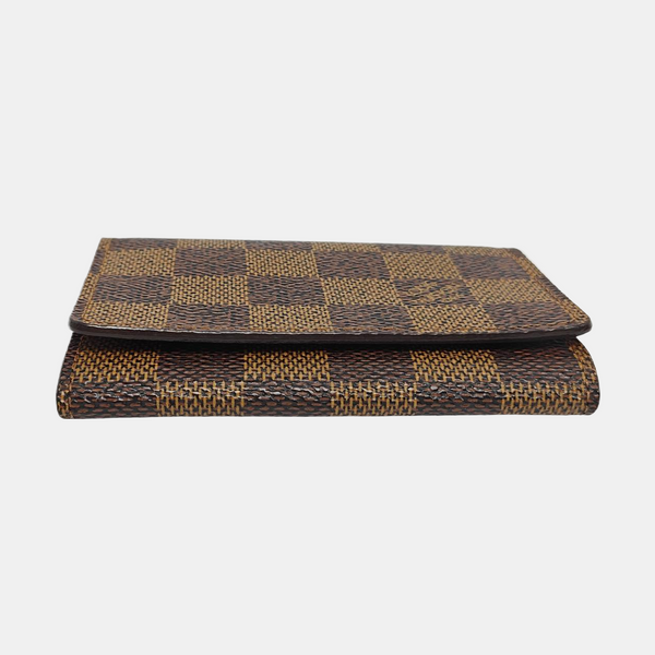 Damier Ebene Coated Canvas Card Holder Brown
