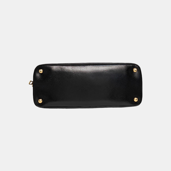 Authenticated pre-owned Promenade Saffiano Calfskin Black - Top Handle Bag at Looply