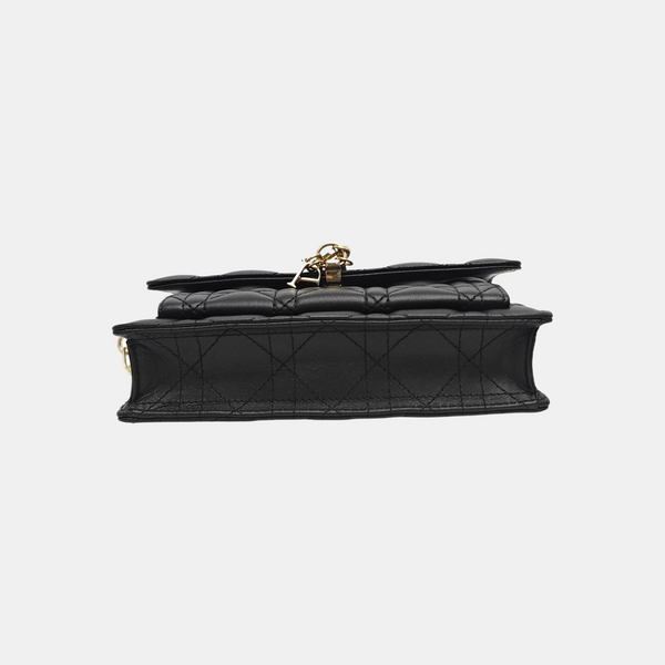Lady Dior Small Cannage Lambskin Black