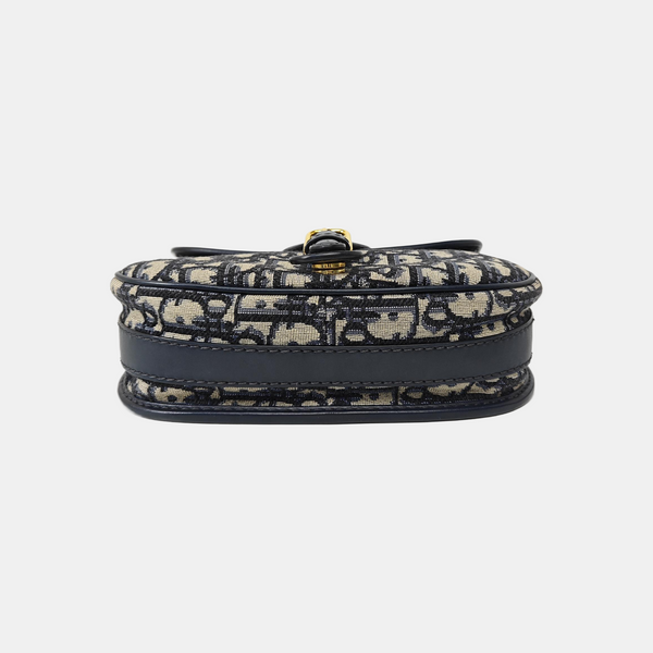 Bobby East-West Medium Oblique Canvas Blue