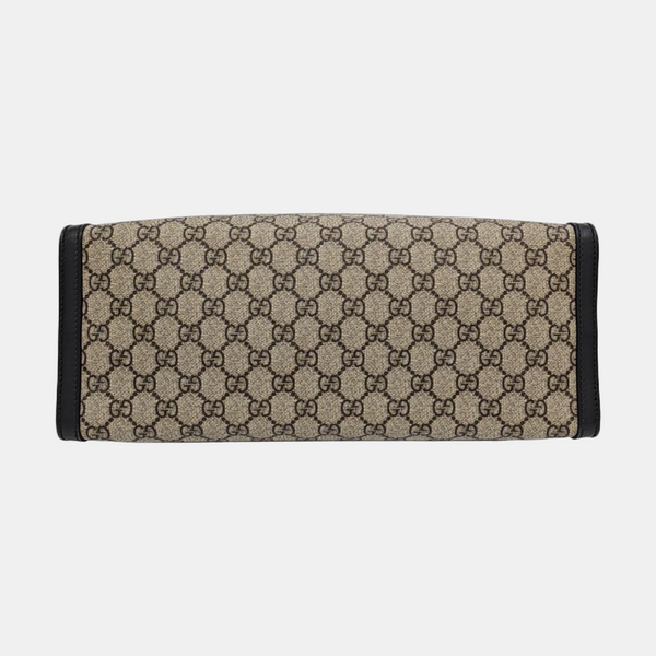 Padlock Medium Monogram Coated Canvas Beige