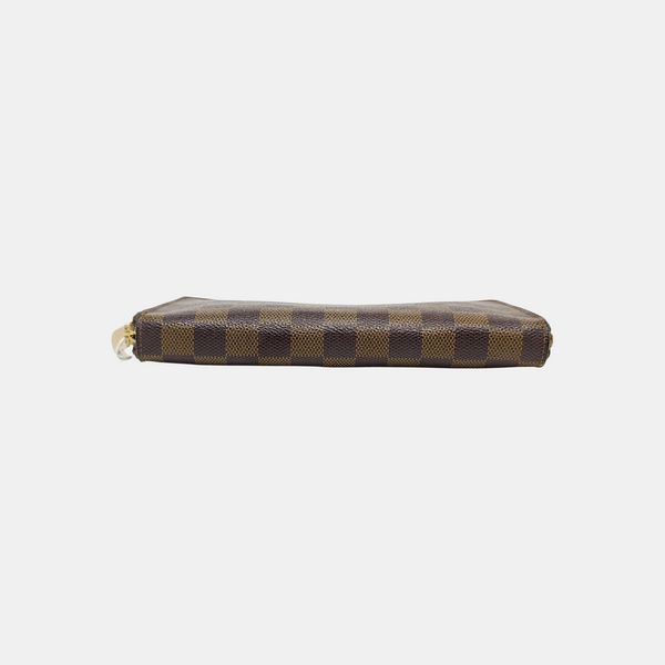 ZIPPY Damier Ebene Coated Canvas Brown Wallet