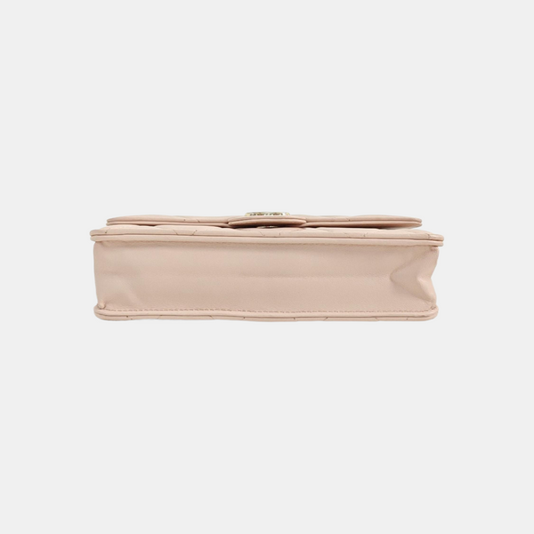 Quilted Lambskin Shoulder Bag Pink