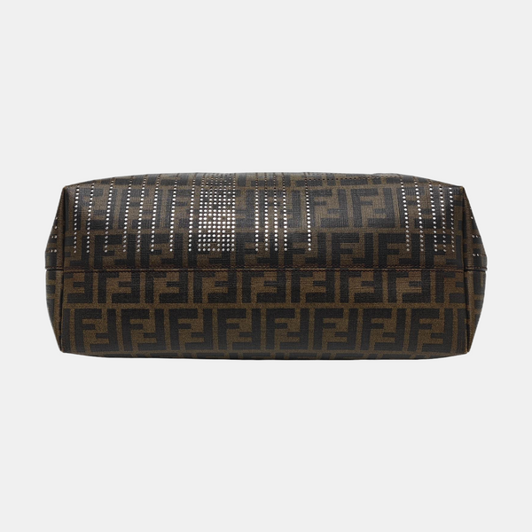 Coated Canvas Tote Bag Brown