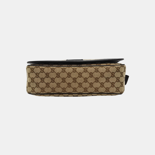 Monogram Fabric Shoulder Bag Beige