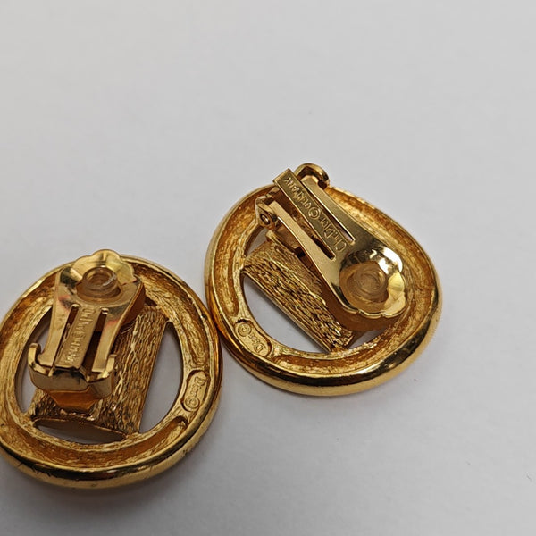 Metal Gold Clip On Earrings