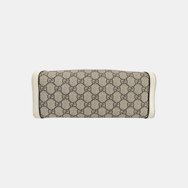 Padlock Small Monogram Coated Canvas Beige
