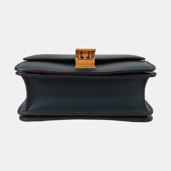 Authenticated pre-owned CLASSIC BOX Mini Calfskin Green - Crossbody Bag at Looply