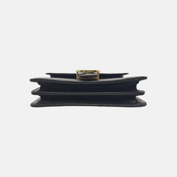 Interlocking G Small Calfskin Black