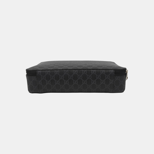 Monogram Coated Canvas Clutch Black