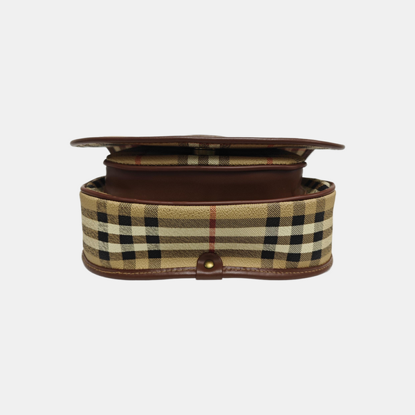Coated Canvas Shoulder Bag Beige