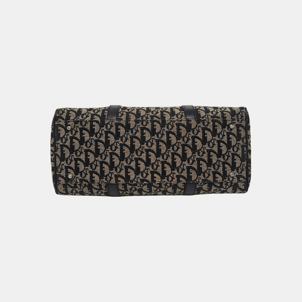 Oblique Canvas Top Handle Bag Gray