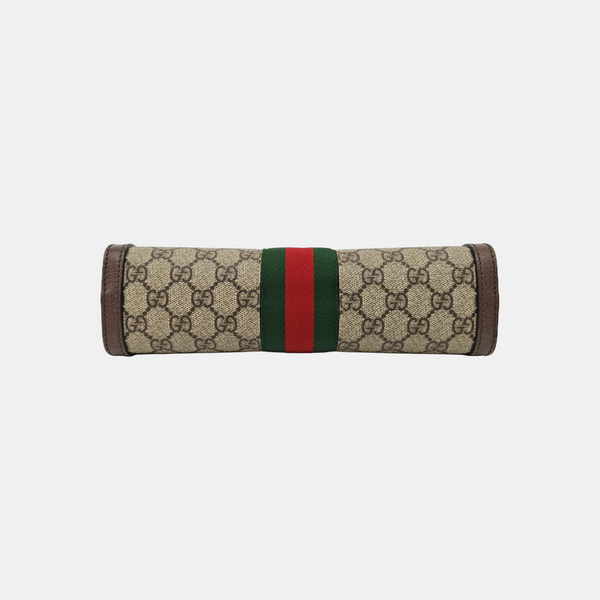 Ophidia Small Monogram Coated Canvas Beige