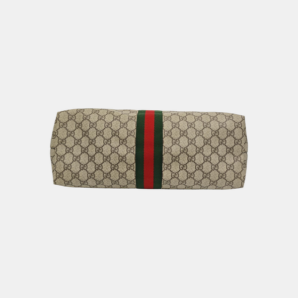 Ophidia Medium Monogram Coated Canvas Beige