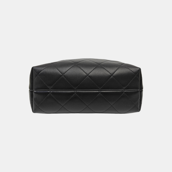 Quilted Suede Shoulder Bag Beige