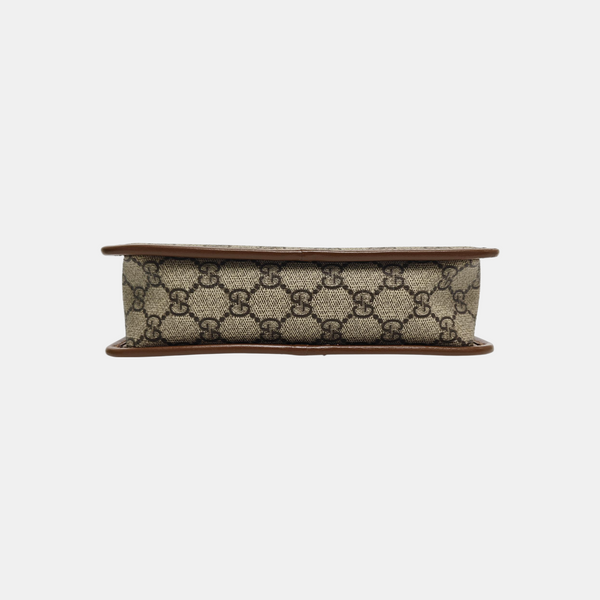 GG Supreme Mini Monogram Coated Canvas Beige