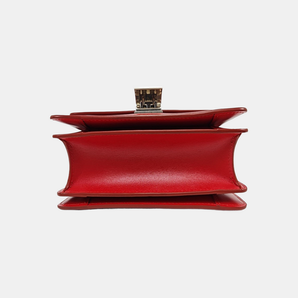 Authenticated pre-owned CLASSIC BOX Mini Calfskin Red - Shoulder Bag at Looply