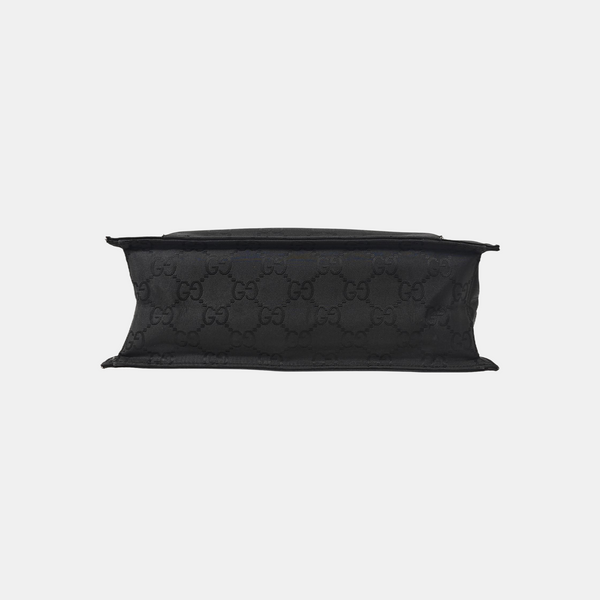 Monogram Fabric Tote Bag Black